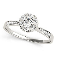 Halo Style Round Diamond Engagement Rings