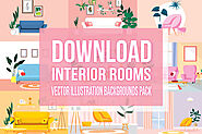 Download 30 Interior Rooms Vector Illustration Backgrounds Pack - The Liberty OnDemand