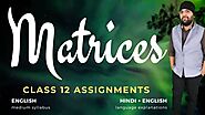 Matrices Class 12 Notes & Assignments