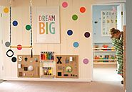 Playroom Design: DIY Playroom with Rock Wall