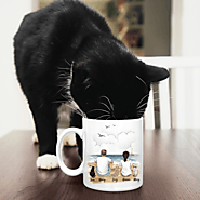 Cat Couple Beach Coffee Mug