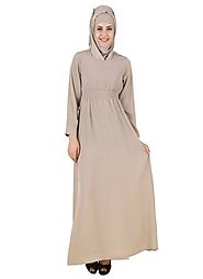 Aazeen Nida Abaya Grey Color Everyday, Hooded, Nida Fabric, Workwear, Grey Color:Arabic Attire