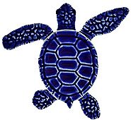 Loggerhead Turtle Swimming pool mosaic tiles Baby Blue – ceramicmosaicart.com