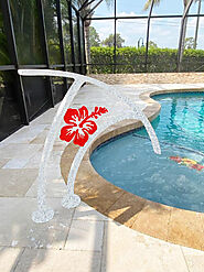 Designer Swimming Pool Handrails – Ceramic Mosaic Art