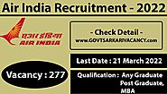 Air India Recruitment 2022 job