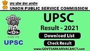 UPSC result 2021| UPSC result 2021 topper list