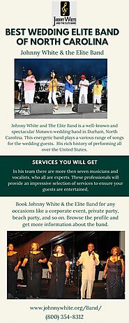 Top Rated Live Wedding Band Of North Carolina- Johnny White & the Elite Band