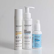 Kosmoderma Skincare Combo - Face wash, Moisturiser, Sunscreen for Acne Prone Skin