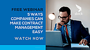Free Webinar | 5 Ways Companies Can Make Contract Management Easy