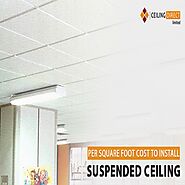 What is the per square foot cost to install suspended ceiling?
