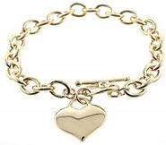Designer Inspired Gold Heart Charm Toggle Bracelet Links Of Love | Fine Jewelry Designers | Buy Cheap Jewelry | Onlin...