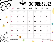 October 2022 Calendar Printable with Holidays - United States