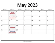 Stay On Schedule with Our May 2023 Printable Calendar