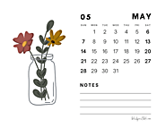 Blank May 2023 Calendar Printable Template — FREE Download