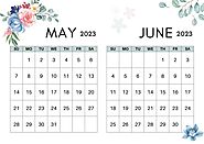 May June 2023 Calendar Printable Template: Two-month Planner