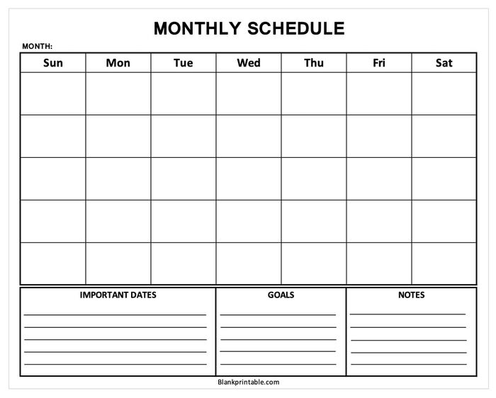Blank Printable Planner Templates - Daily, Weekly, Monthly | A Listly List