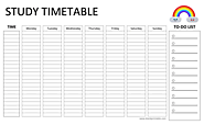 Weekly Study Schedule Planner Template | Exam Timetable for Students