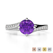 Amethyst Engagement Rings - AG & SONS