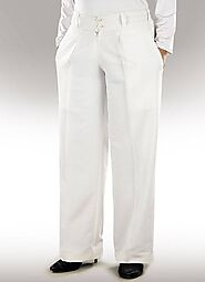 Adiba White Modest Pants Kashibo Fabric, White Color:Arabic Attire