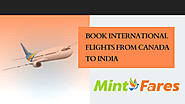 Book International Flights from Canada to India