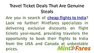 Travel Ticket Deals That Are Genuine Steals