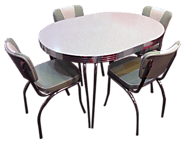 Retro diner table and chairs: Shapes, styles, and materials