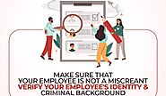 Pre-Employment Background Verification - RCSL