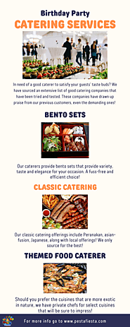 Birthday Party Catering Services Singapore- Pesta Fiesta