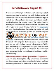 ServiceOnWay Engine Oil