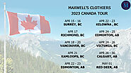 Maxwell's Clothiers 2023 Canada Tour!