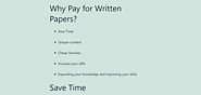 Pay for Written Papers