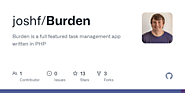 GitHub - joshf/Burden: Burden is a full featured task management app written in PHP