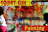 Art activities for summer : Squirt gun painting