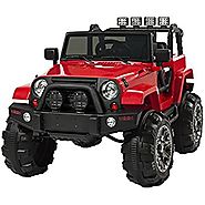 Bright Red Jeep For Kids