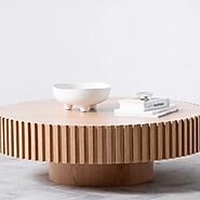 Alfaro Oak Round Coffee Table