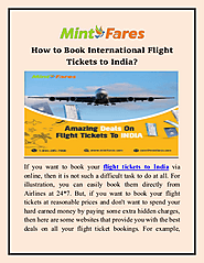 How to Book International Flight Tickets to India?