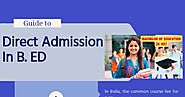 Direct Admission In B.ED