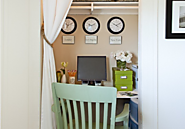Get Organized in a Small Space with a Cloffice {Office Closet} - The Happy Housie