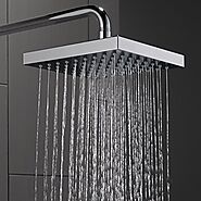Delta Faucet Single-Spray Touch-Clean Rain Shower Head, Chrome 52841