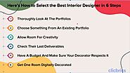 Steps to Keep in Mind When Hiring an Interior Designer