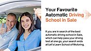 Your Favourite Automatic Driving School in Sale