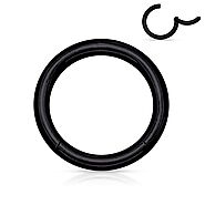 8mm Black Hinged Hoop Clicker Ring – Pierced n Proud