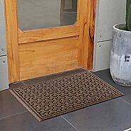 Outdoor Doormat 36" x 24" Entrance Front Door Mat Entry Exterior Rug Brown - Viideals