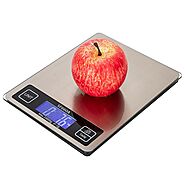 22 LBS Digital Kitchen Scale Electronic Food Weighing Scale Stainless Steel - Viideals