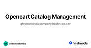 Opencart Catalog Management