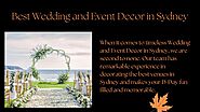 Best Wedding and Event Decor in Sydney