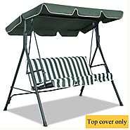 Swing Canopy Top Cover Replacement 66" x 45" Green - Viideals