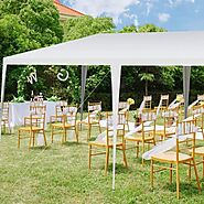 10 x 20 Feet Canopy Wedding Party Tent Sun Shade Outdoor Furniture Metal Frame - Viideals
