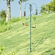 Garden Wild Bird Feed Station Hanging Kit With 4 Feeders 2 Trays Adjustable Hooks - Viideals