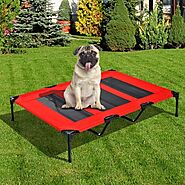 48" x 36" Elevated Pet Bed Lounge For Large Dog Mesh Fabric Indoor Outdoor - Viideals